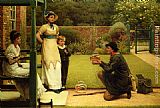 George Dunlop, R.A., Leslie The Goldfish Seller painting